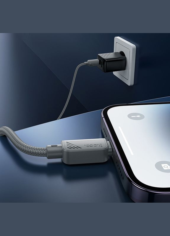 Кабель USB Type-C до USB Type-C / Провід шнур юсб тайп сі на юсб тайп сі для швидкої зарядки та передачі даних 1м Hoco (360629755)