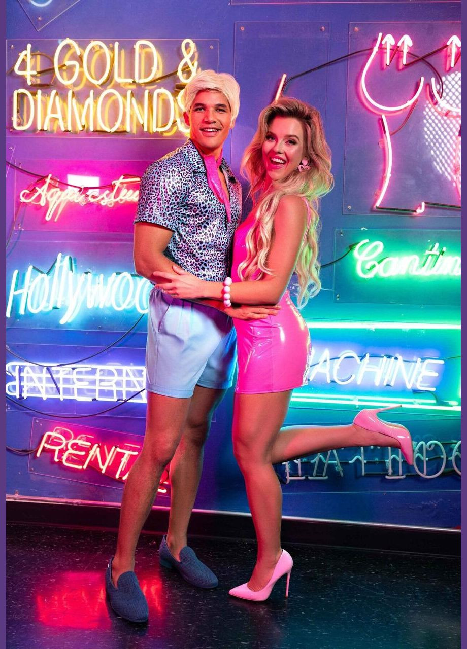 Рожева плаття leg avenue pink vinyl mini dress l No Brand