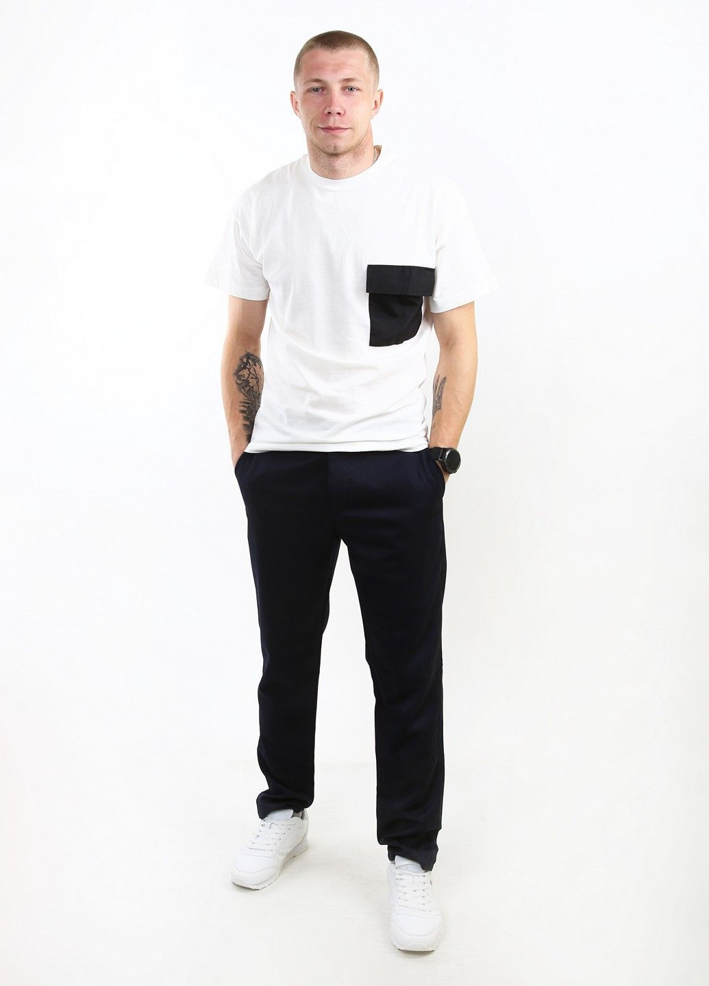 Темно-синие демисезонные брюки Mtp