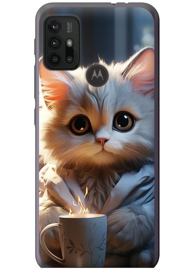 Силиконовый чехол 'White cat' для Endorphone Motorola Moto G20 (265397733)