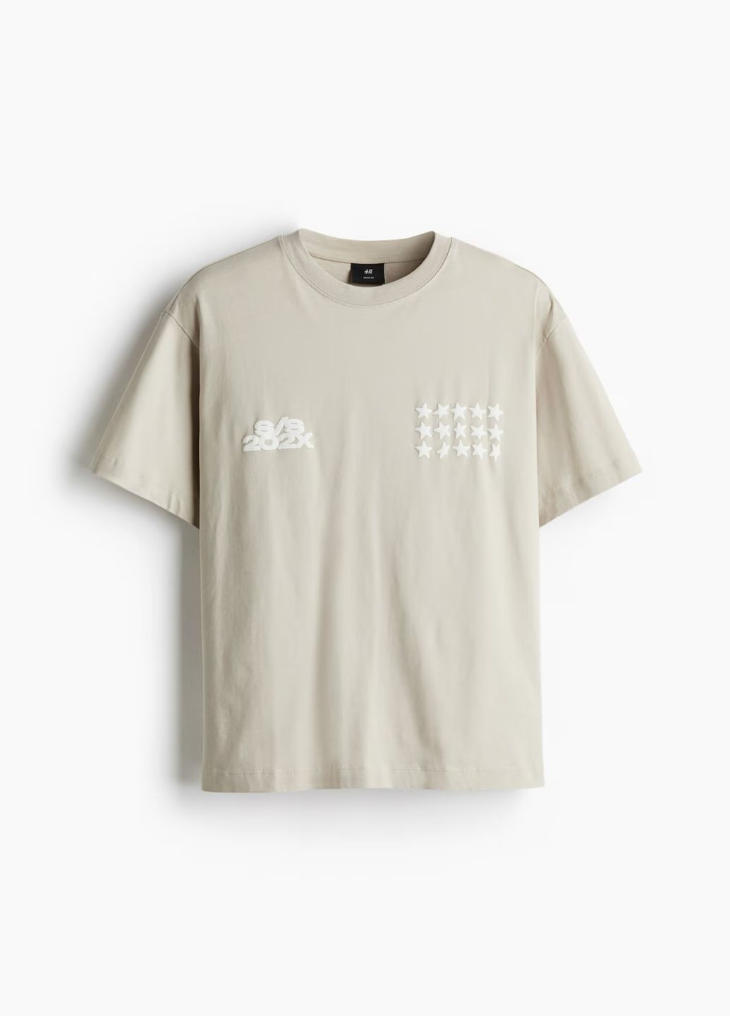 Бежева футболка H&M loose fit