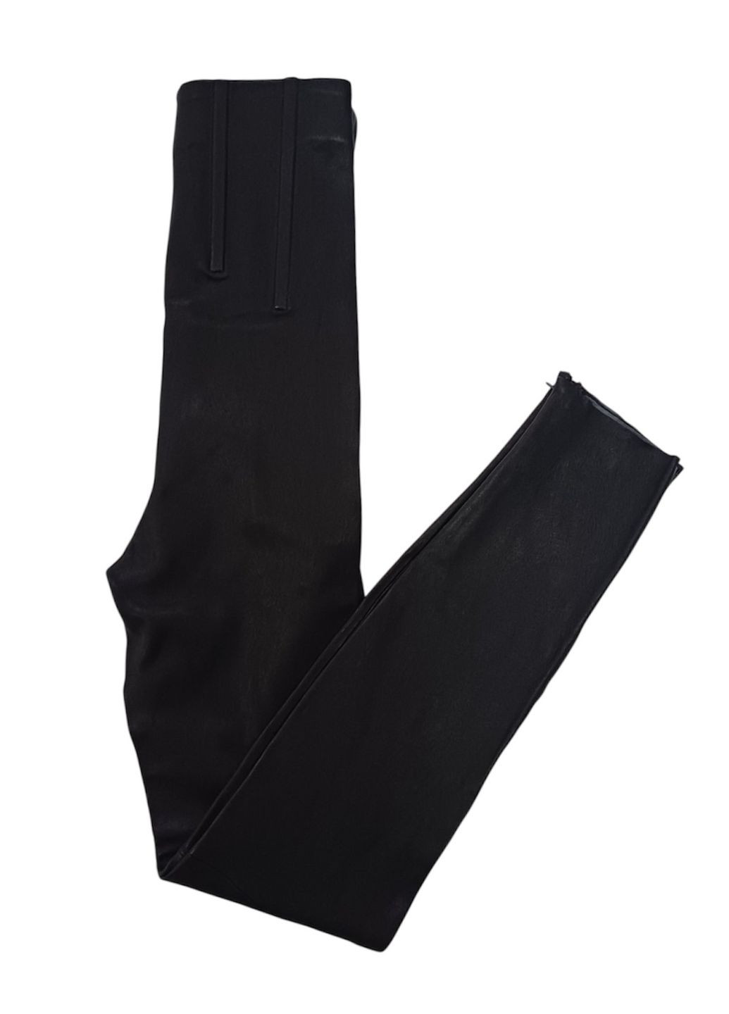 Черные демисезонные леггинсы кожаные H&M