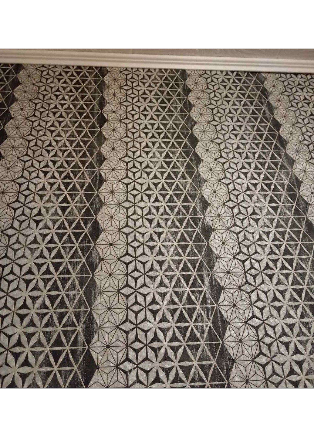 Виниловые обои 10.05 × 1.06 м 58904, черные, серые, серебристые для спальни,гостиной,кабинета,прихожей MARBURG (340275588)
