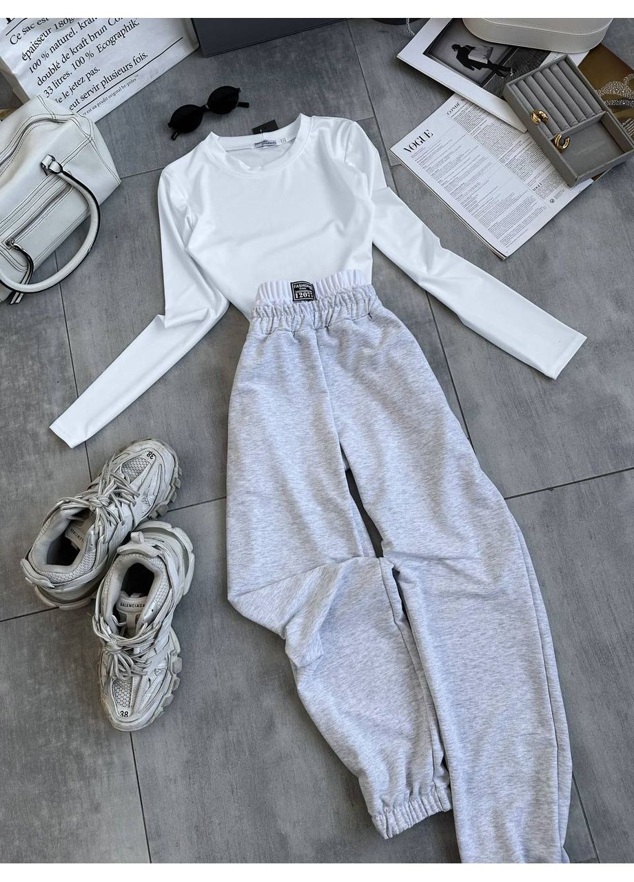 Жіночий костюм — топ + штани з імітацією білизни (розмірна сітка в описі) GD/GL Модний простір (364966646)