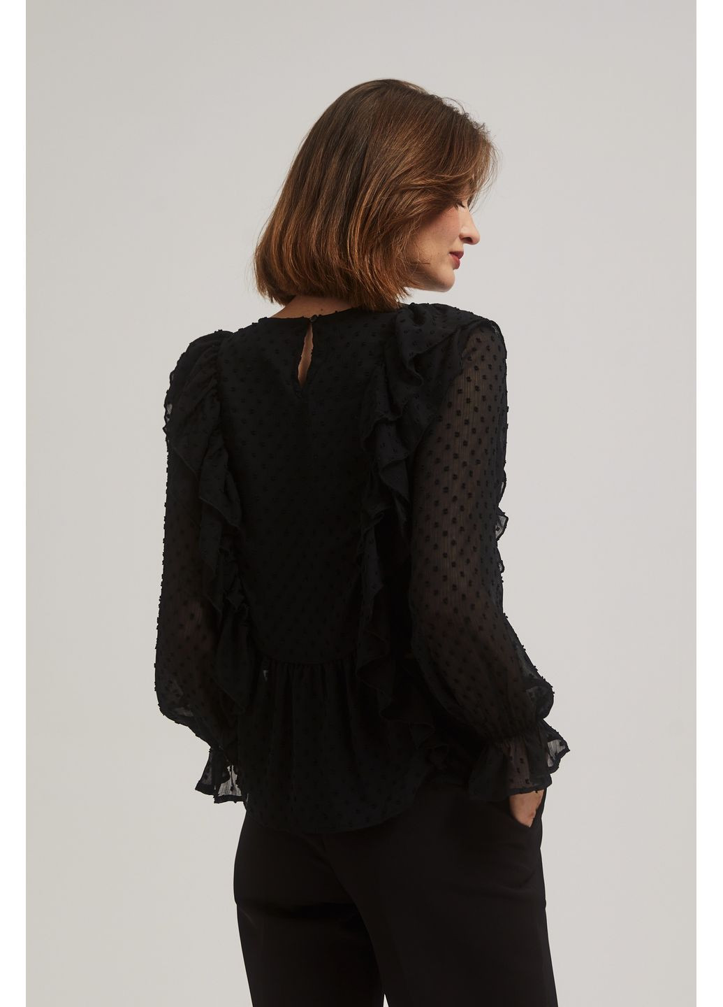 Чорна блузка жіноча Moodo