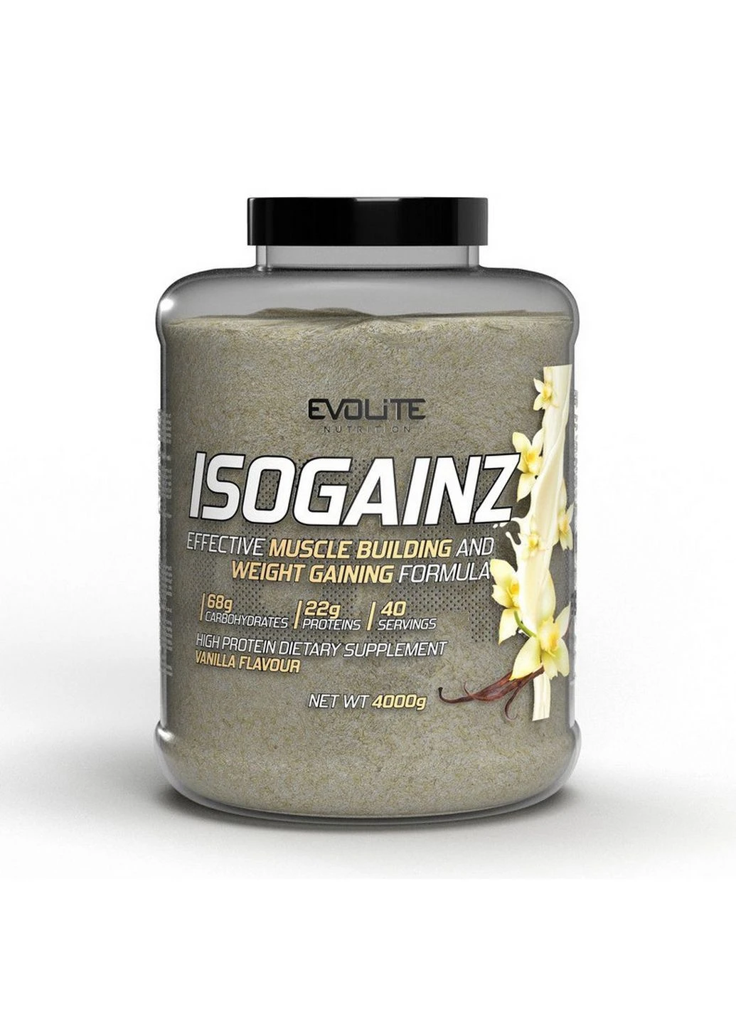 Гейнер IsoGainz, 4 кг Ваніль Evolite Nutrition (294925827)