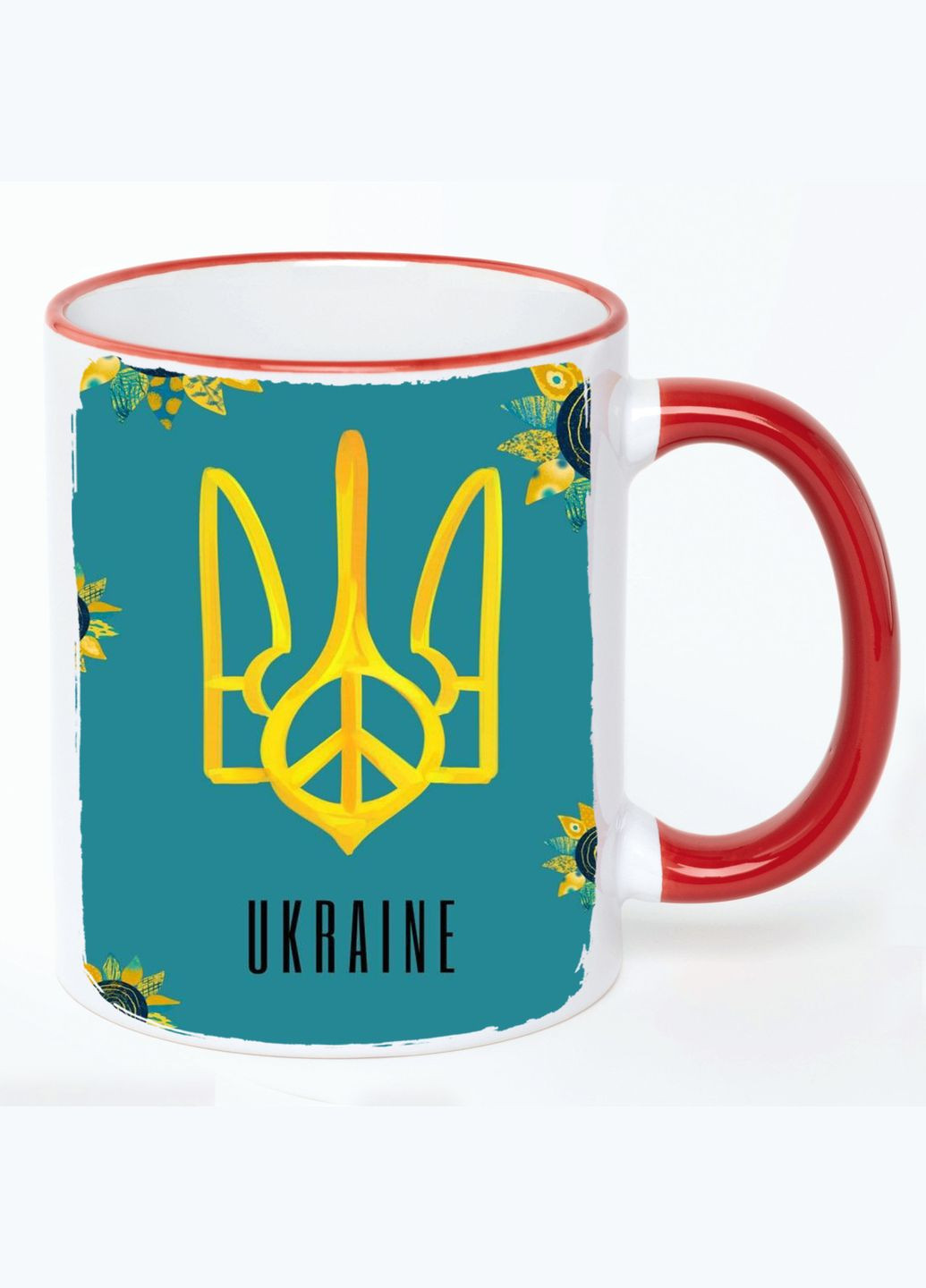 Чашка Патриотическая (кружка, кружка) #032 Белая с Красной ручкой 330 мл No Brand (322716995)