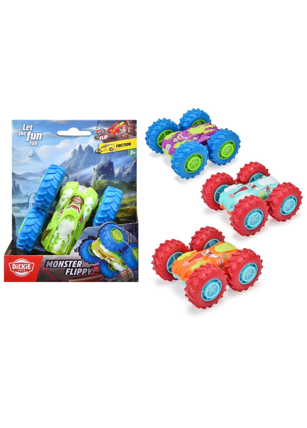 Машинка Монстр-перевертыш, 4 вида, 10 см, 1 шт. в ассортименте () Dickie toys 3751004 (361648288)