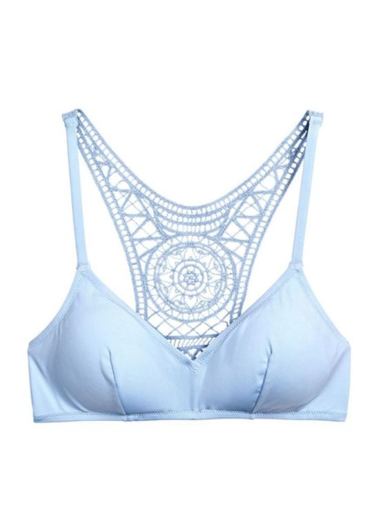 Верхня частина купальника 0495976 38 М (В75) Блакитна H&M (338424018)