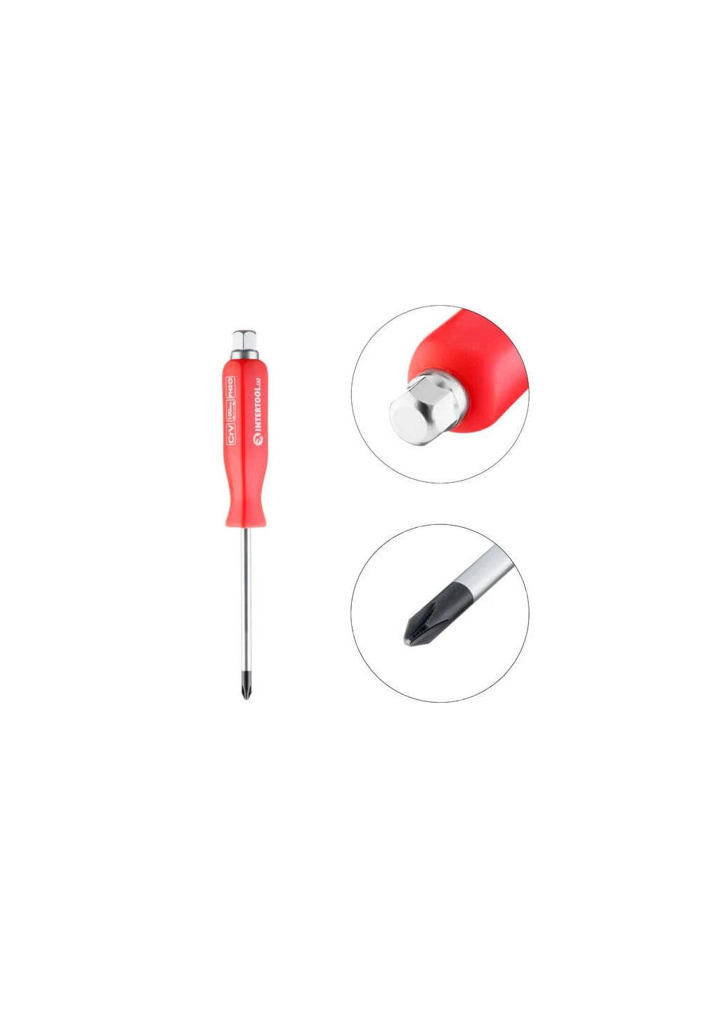 Отвертка ударная PH 2*100мм, CrV Intertool HT-0487 (376297299)