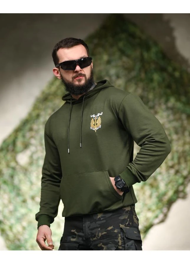 Милитари худи TRENASH Верный всегда олива Тактическая военная кофта с принтом, армейская толстовка худи зсу No Brand (393165753)
