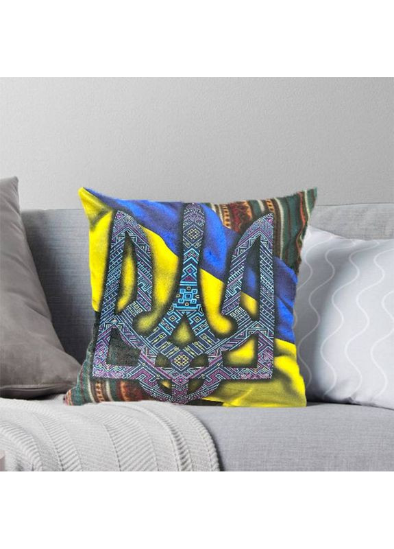 Подушка патриотическая 3D Ukraine 2535_D 11977 35х35 см FlexDress (368783921)