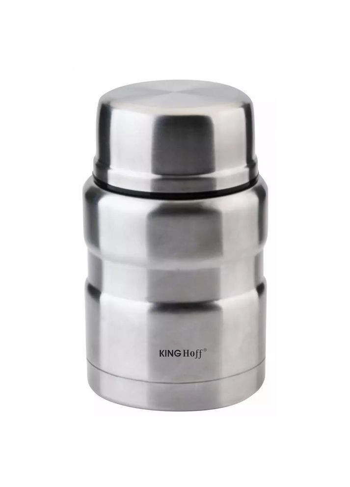 Термос харчовий металік нержавіюча сталь Kinghoff Термос пищевой 500 мл металлик нержавеющая сталь (304368157)