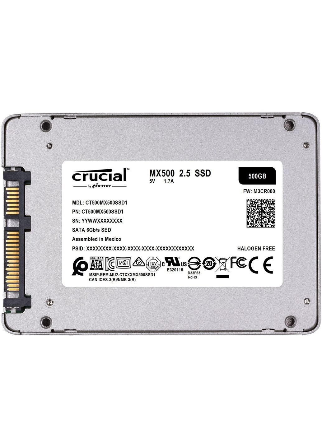 SSD накопитель 2.5 500 GB (CT500MX500SSD1) Crucial MX500 (314866051)