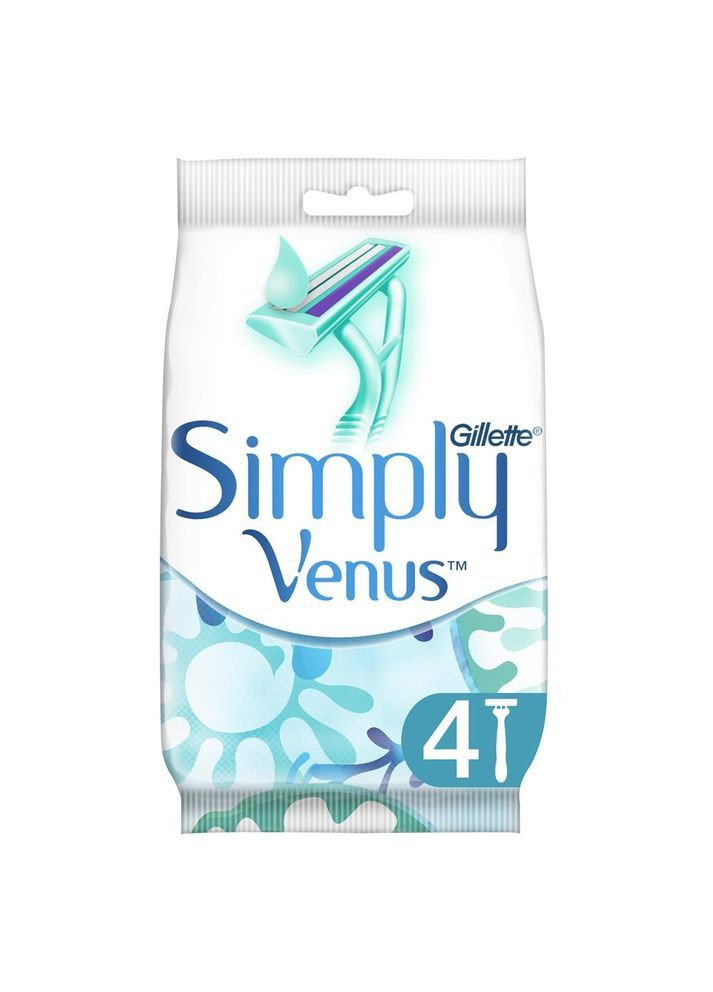 Одноразовые бритвы для бритья женские Simply Venus 2 4 шт Gillette (370864232)