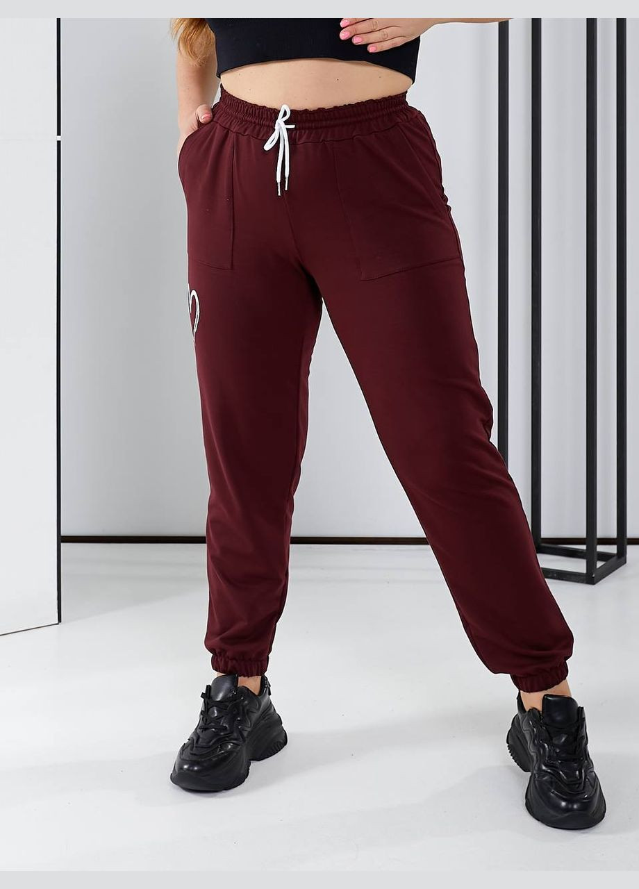 Бордовые брюки New Trend