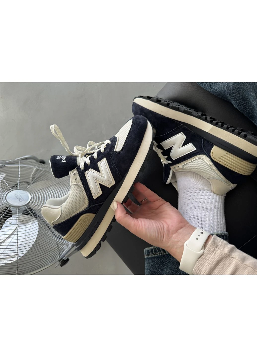 Білі кросівки чоловічі new balance 574 legacy blue/white нью беланс 574 білі демісезон No Brand