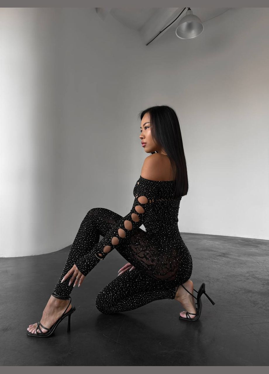 Черный роскошный женский бодистокинг, боди сетка Simply sexy