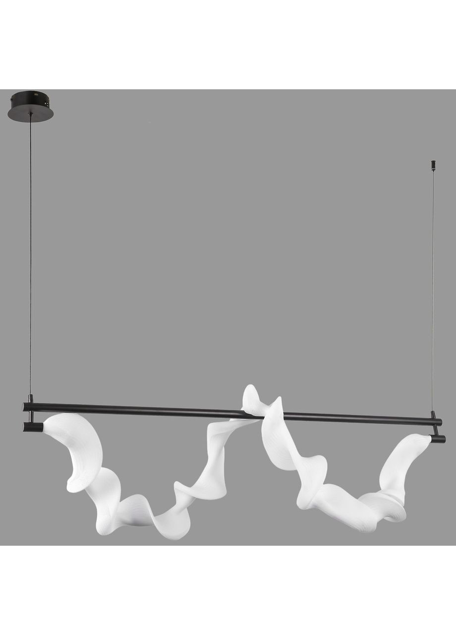 Люстра підвісна чорна довга з гнучкого каната в стилі арт деко (81-3168 (1200) BK) No Brand (370072540)