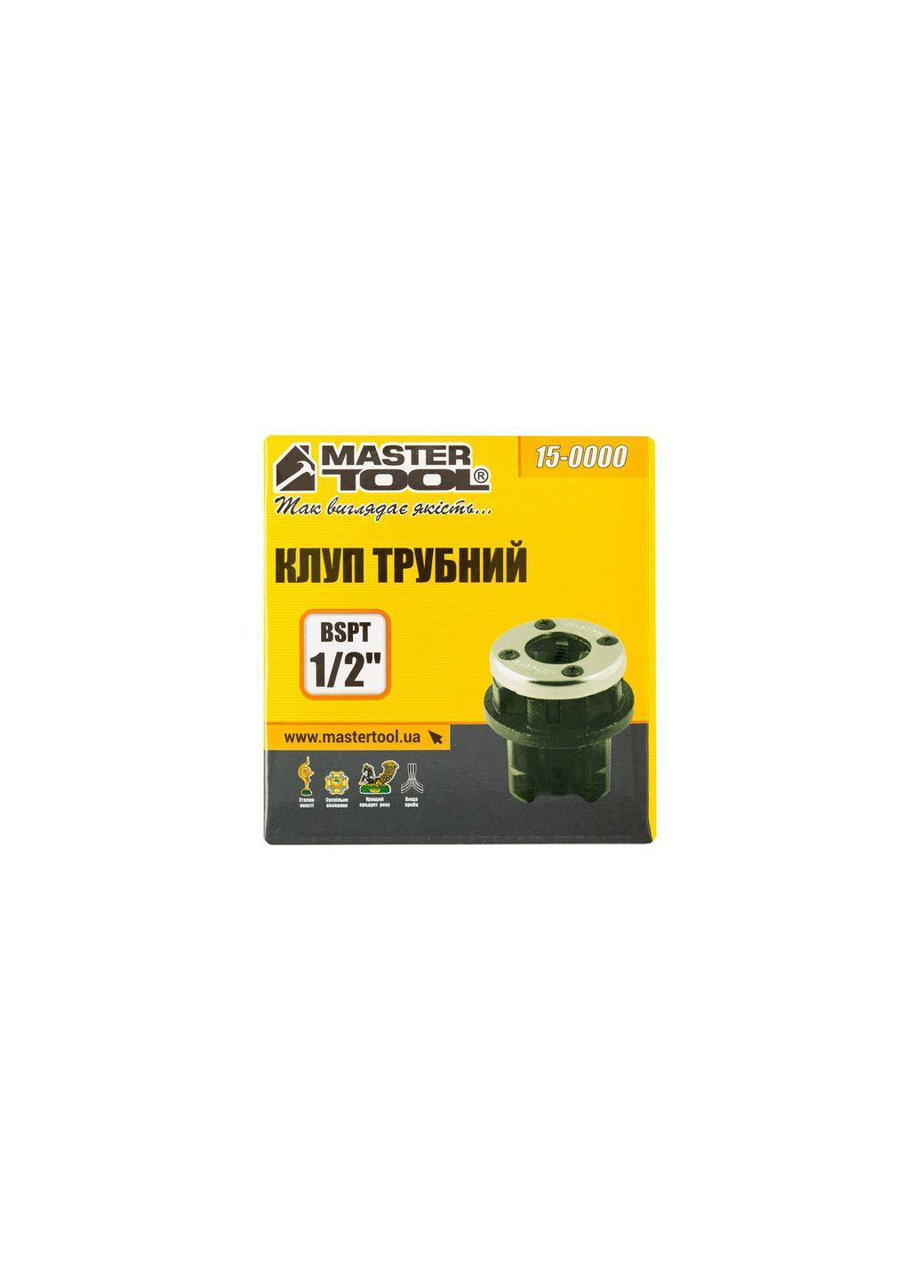 Клупп трубный для нарезания резьбы BSPT 1/2" 15-0000 Mastertool (364964939)
