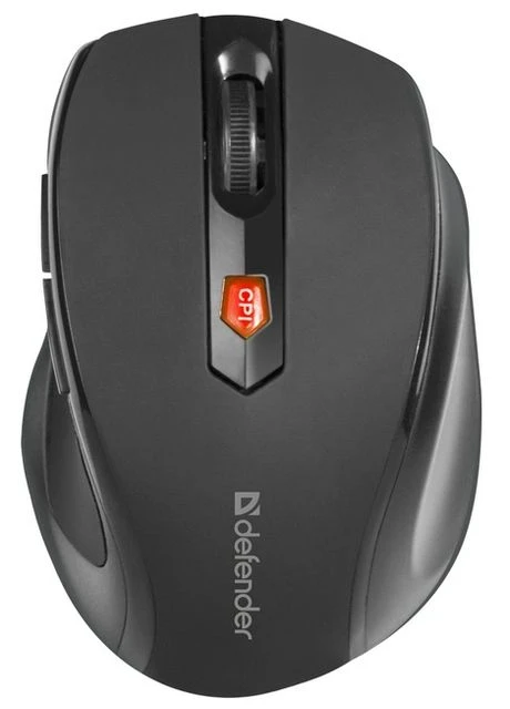 Миша бездротова оптична чорна середня 5 кнопок 1600 dpi Defender (386699043)