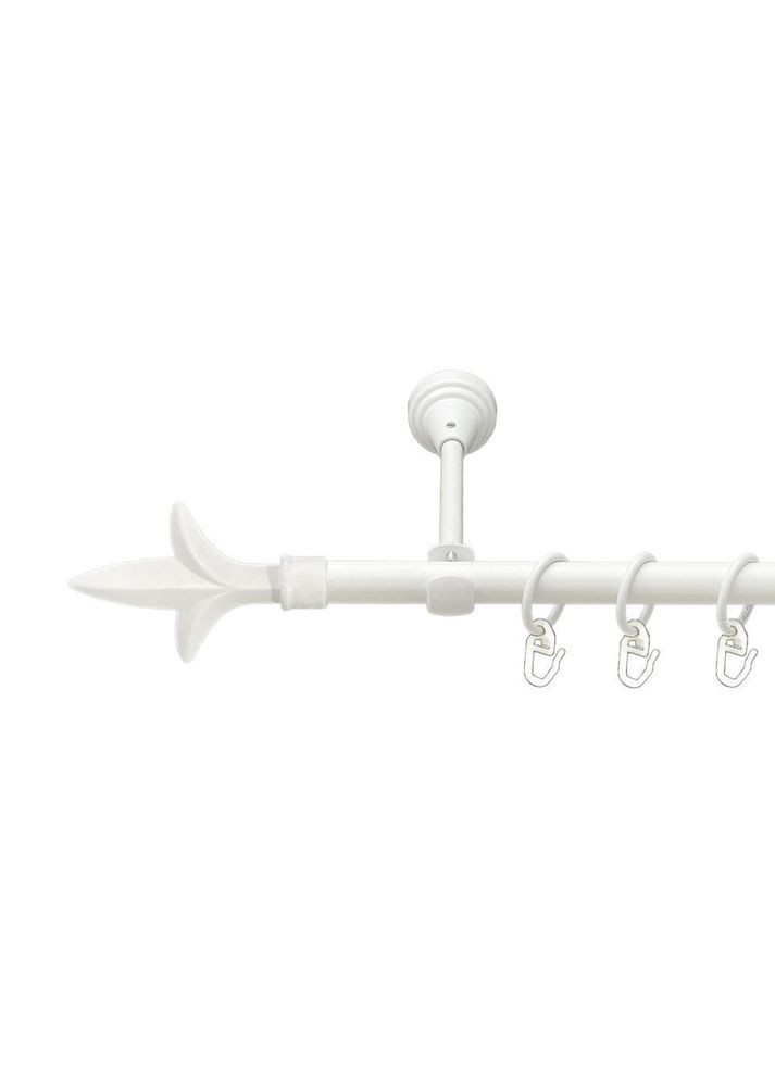 Карниз Лілія металевий однорядний відкритий гладка труба Арктіс 16 мм 240 см (00-00021360) ORVIT (300691041)