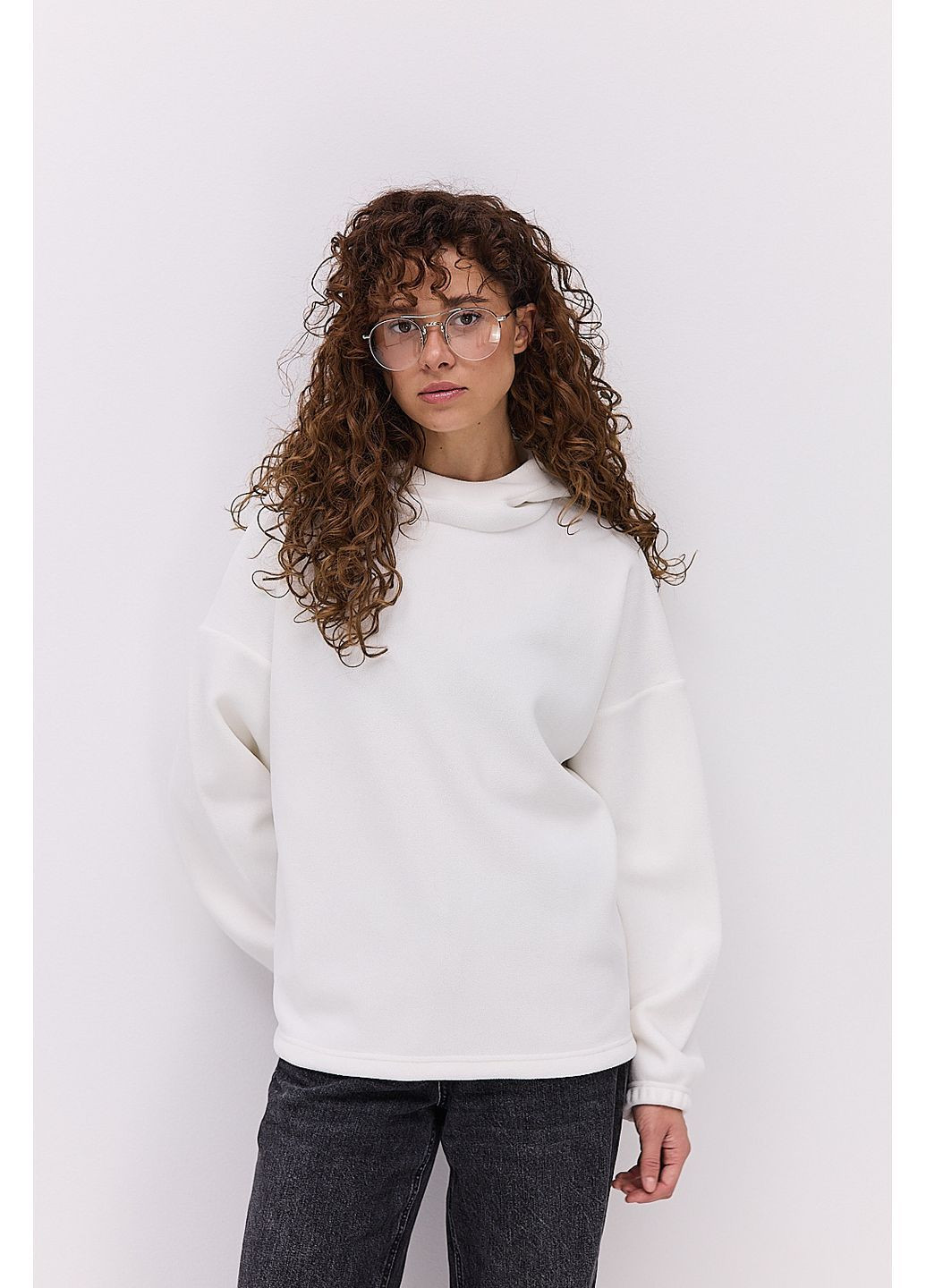 Молочный женские флисовые худые темно-бежевого цвета Arjen (364967510)