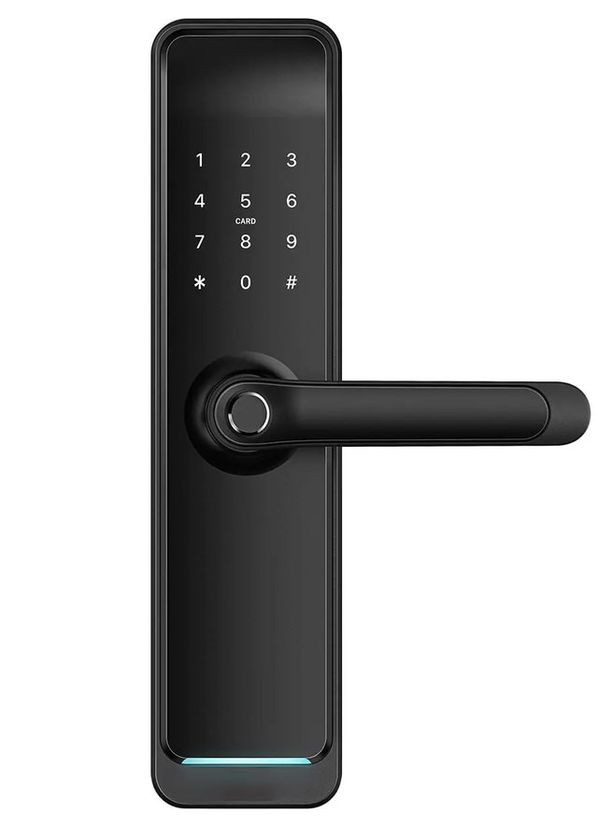 Біометричний замок для дверей Husky Wi-Fi з WC-фіксатором чорний PES (347324705)