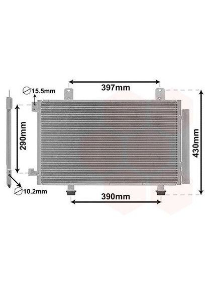 Радиатор кондиционера SX4/SEDICI ALL 05- (выр-во ) Van Wezel (366111660)