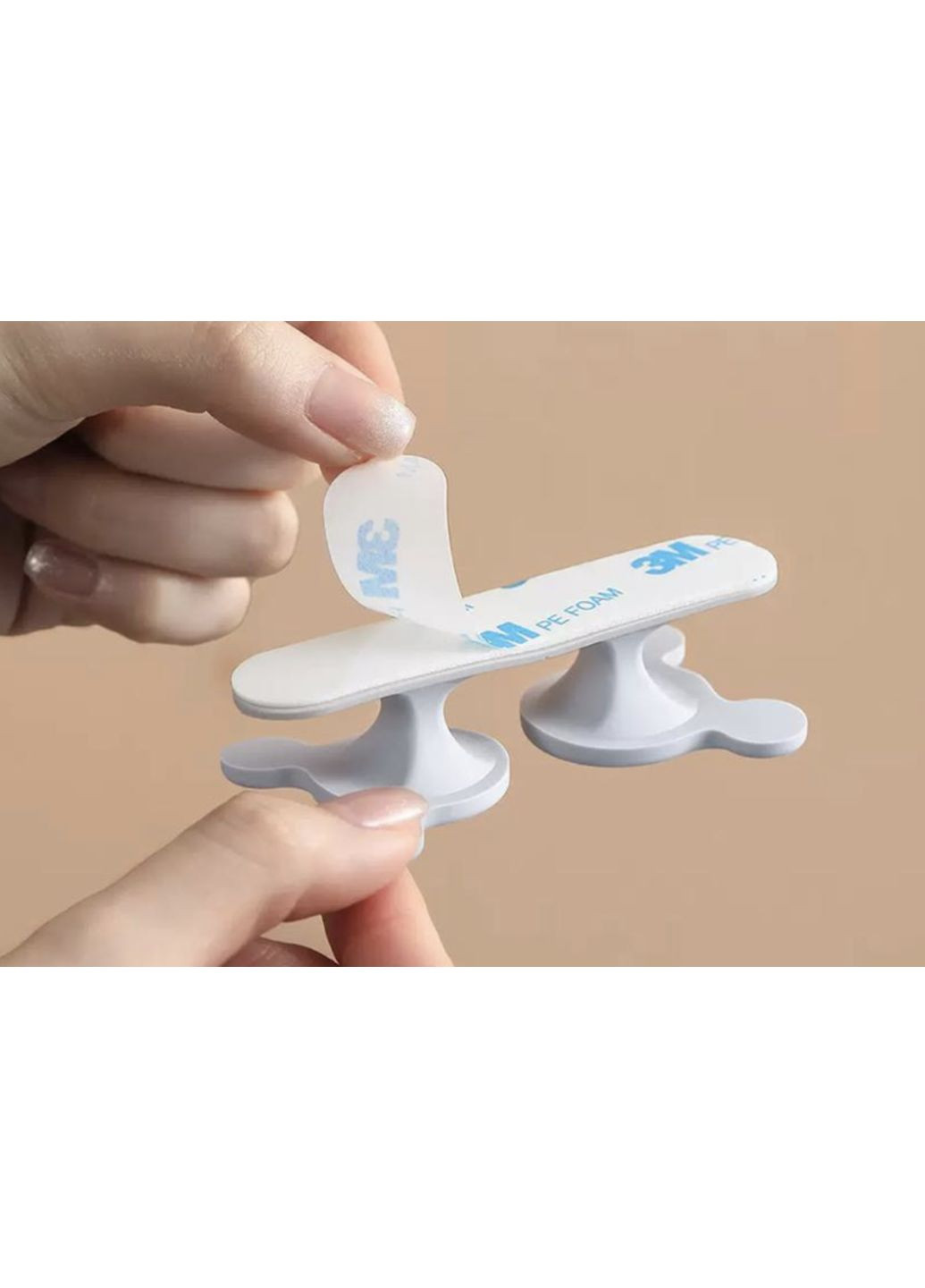 Органайзер-фиксатор кабеля подставка для телефона держатель кухонных аксессуаров 3M 10 шт Черный Captain (356680652)