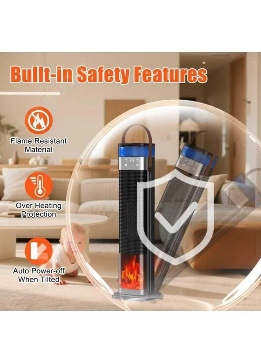 Портативний електричний тепловентилятор для ефективного обігріву будинку Portable Fan Heater HQN218-28QD (2104618790) No Brand (368576303)