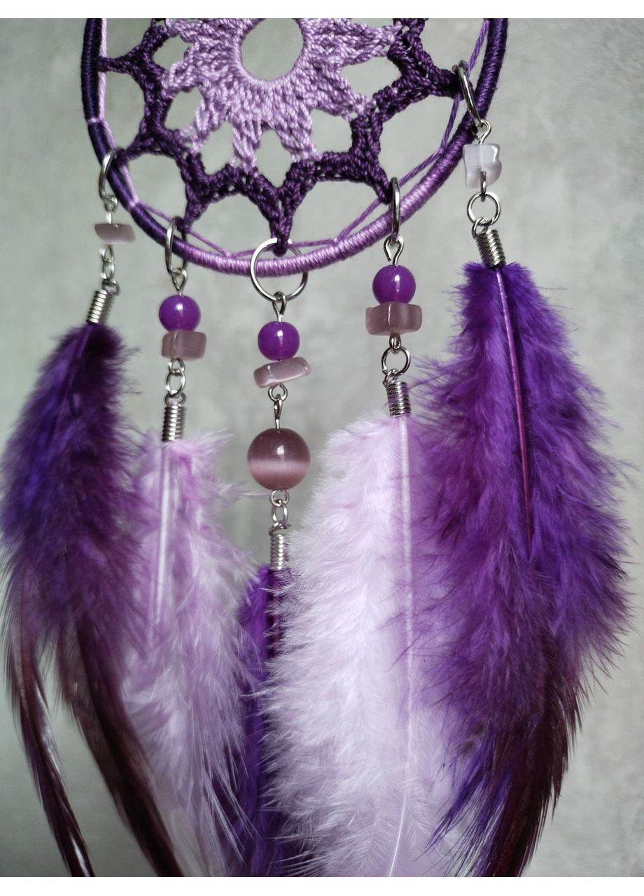 Мини/Авто-ловец снов "Сиреневый туман". Оберег-подвеска в машину. Амулет на зеркало заднего вида Dream Studio (363057499)