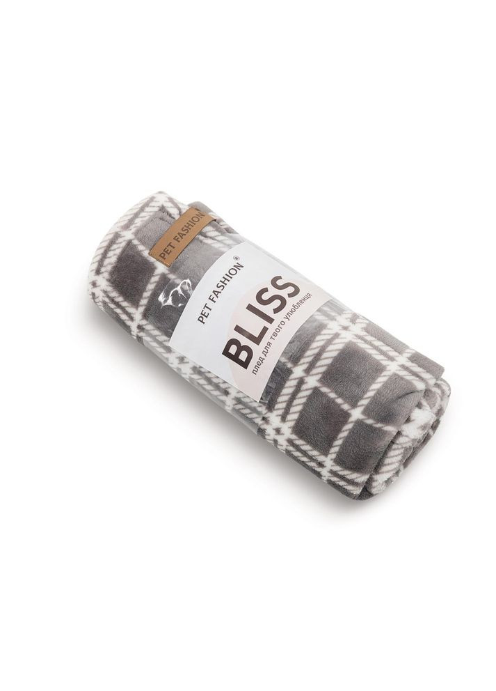 Плед Bliss 2 для собак і котів плюш картатий 70,5х94 см Pet Fashion (372504093)