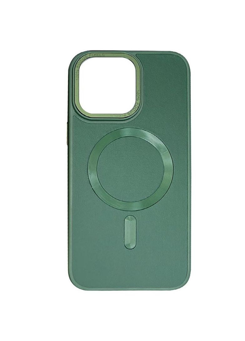 Шкіряний чохол Bonbon з металевими кнопками та MagSafe на Apple iPhone 15 Pro (6.1") Epik (279851702)