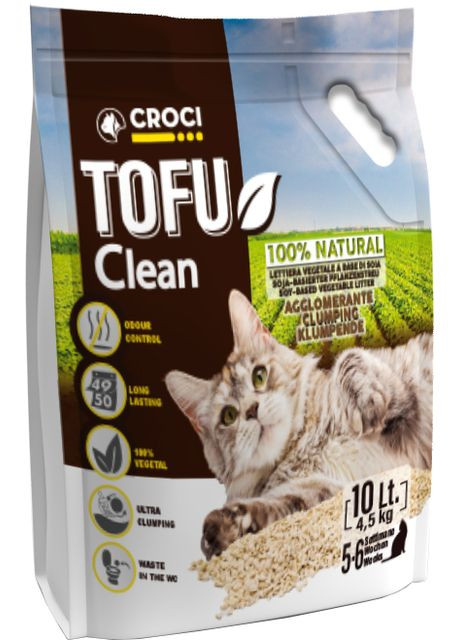 Наполнитель для кошачьего туалета Тофу Clean 10 л (8023222138124) Croci (303108319)