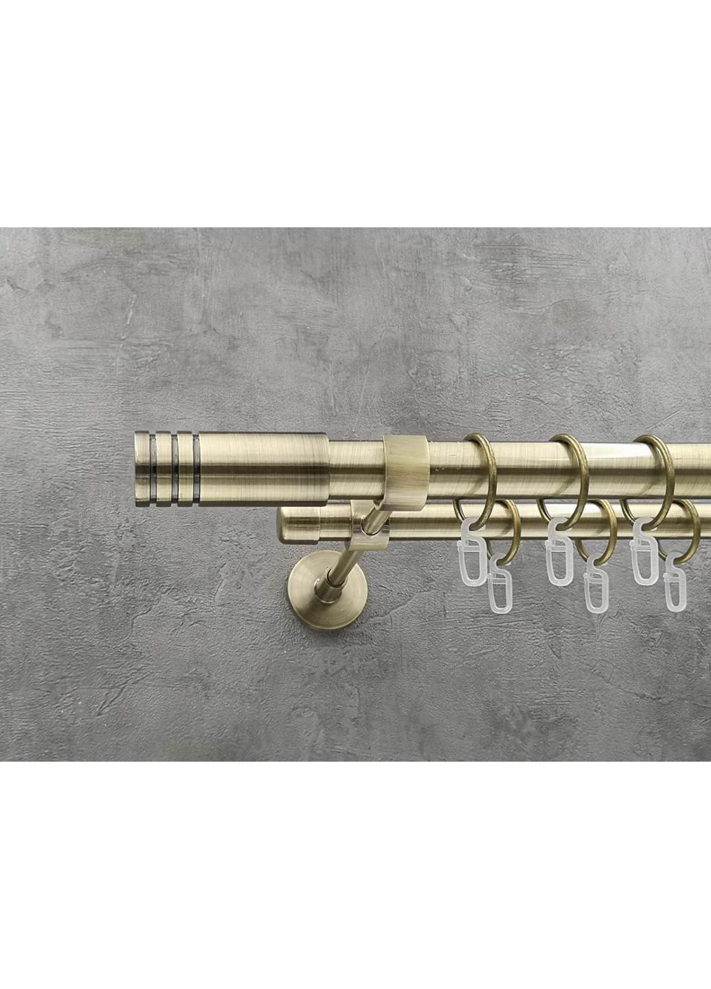 Карниз Модуло гладка штанга подвійний модерн 25/19 мм 160 см Антик Quadrum (352782268)