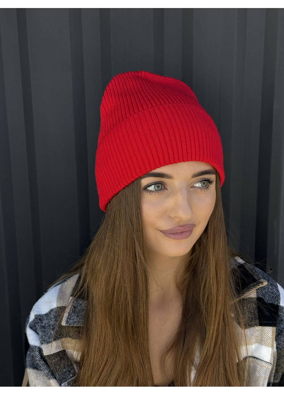 Шапка жіноча базова демісезонна в рубчик гірчична FERO (367581600)