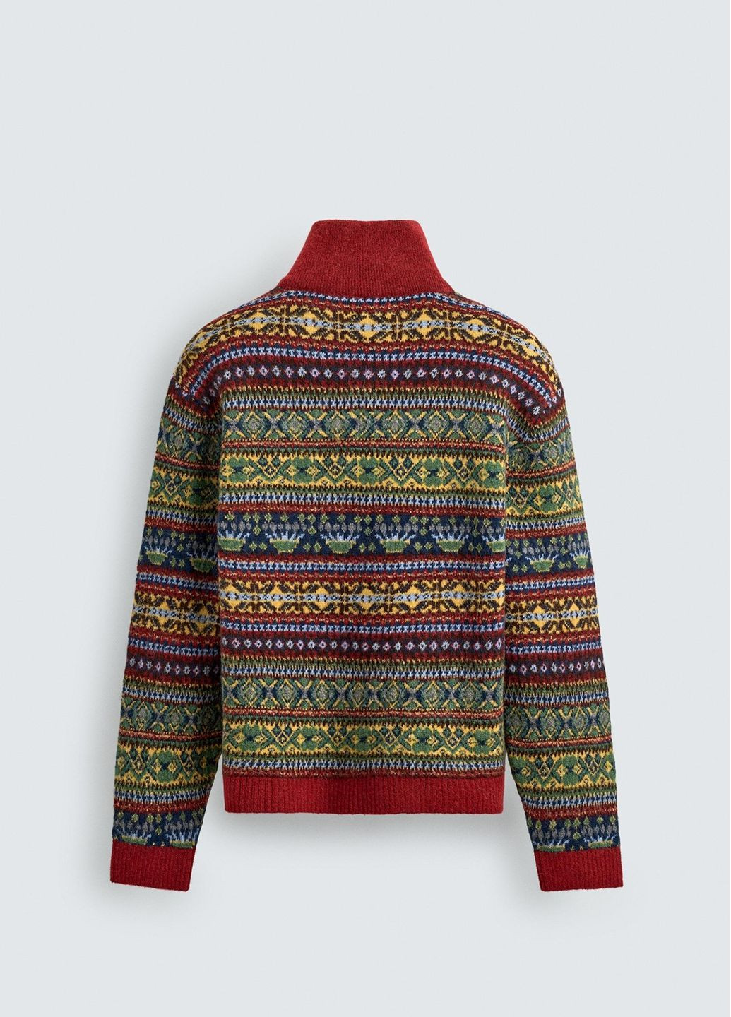 Комбинированный демисезонный свитер Zara