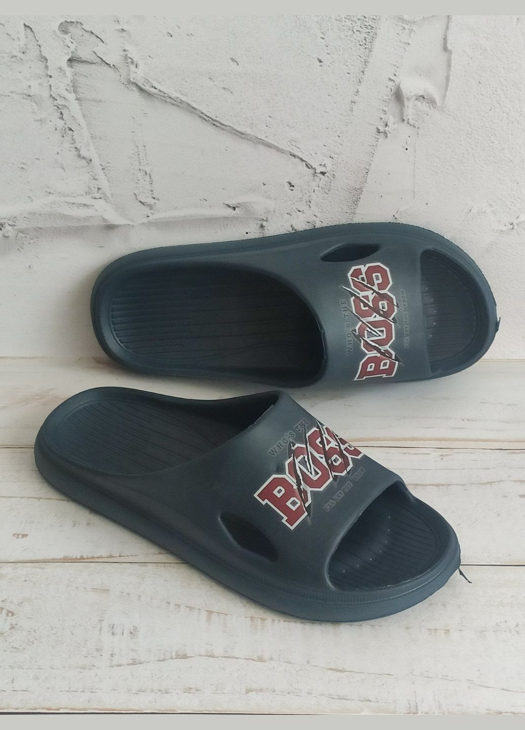 Темно-синие новая модель! удобные мужские шлепанцы тм шаг (р. 41 - 45) Krok