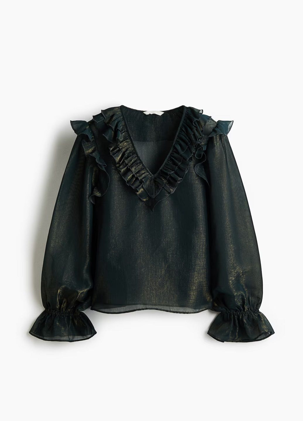 Оливковая блузка H&M