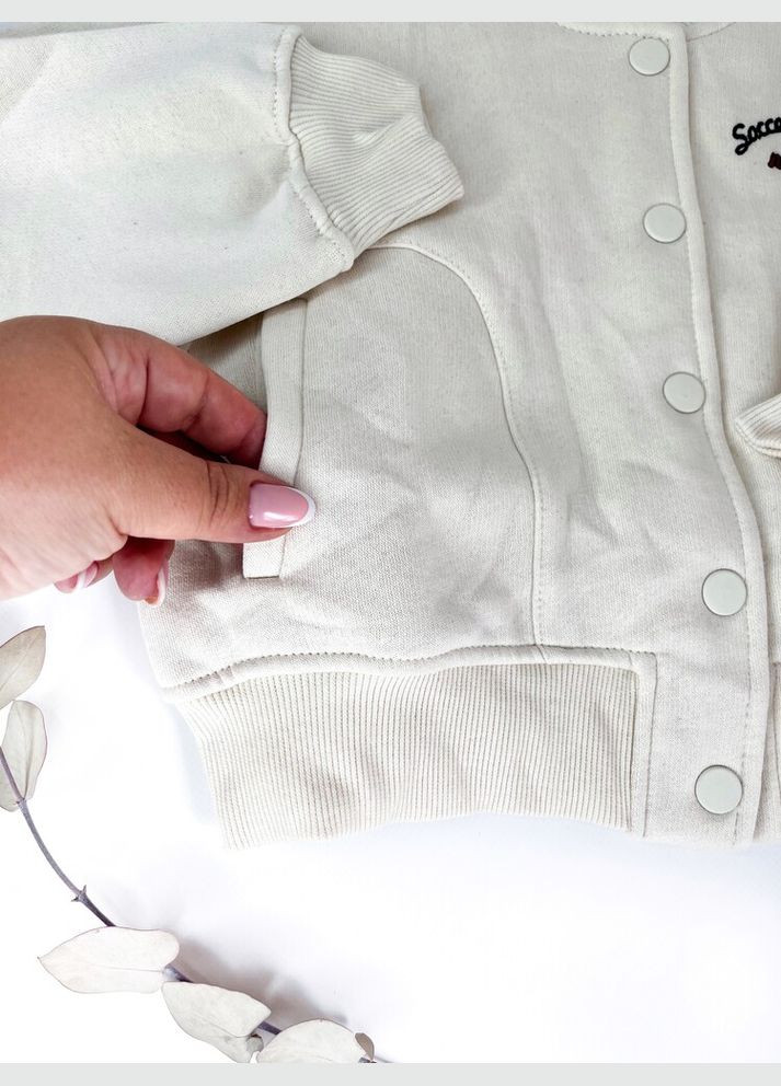 Кофта бомбер 122 см бежевий артикул Л1009 Zara (300361191)