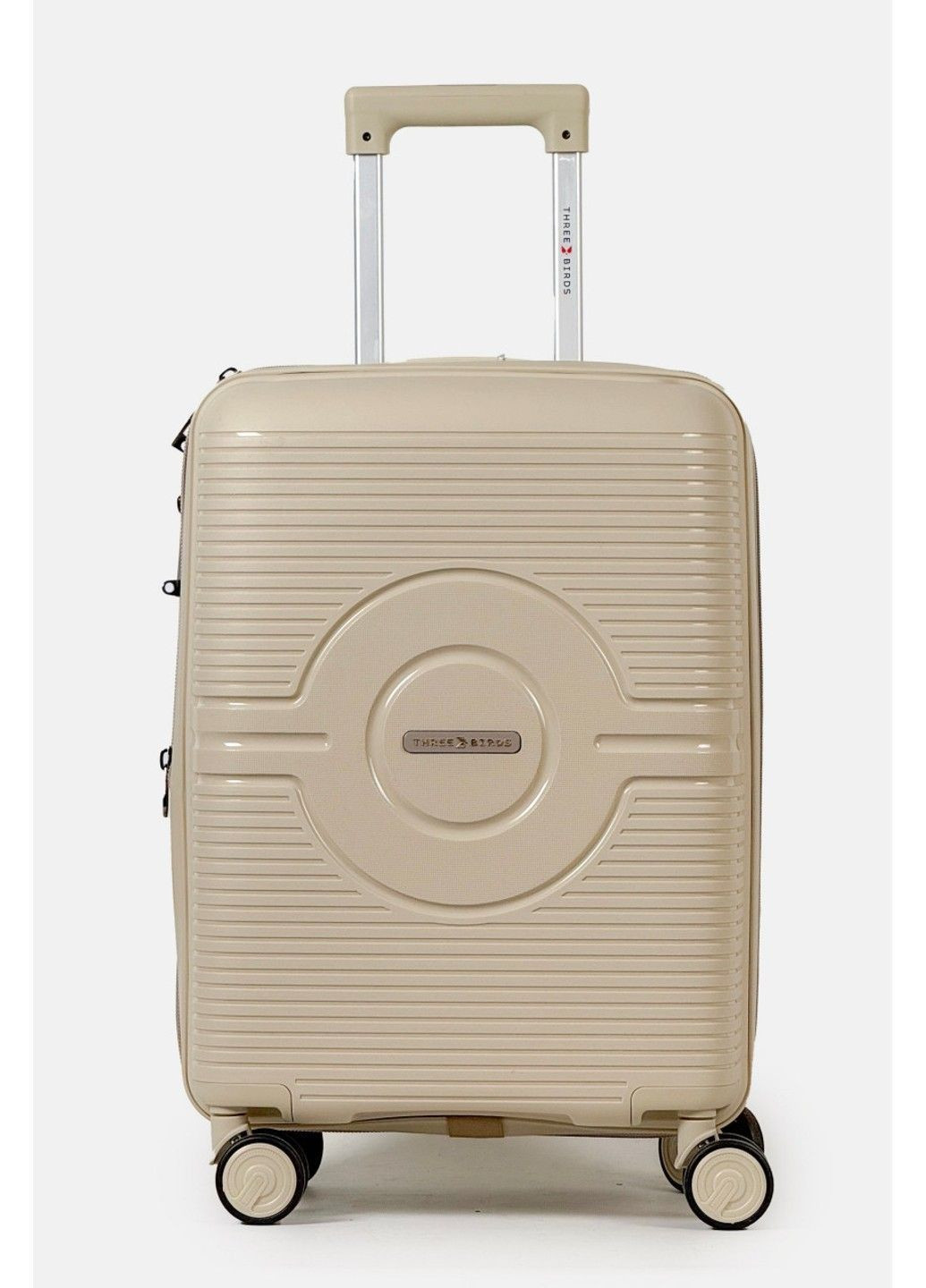 Маленький пластиковый чемодан ручная кладь 2022-28-3GR Three Birds (370944543)