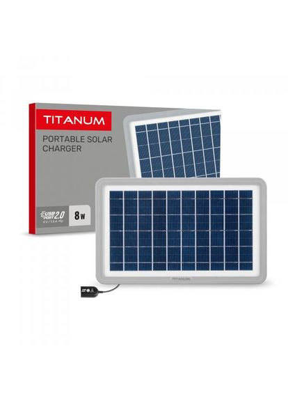 Портативна сонячна панель TSOM508U 8 Вт 1.5 A USB (27412) Titanum (284107049)