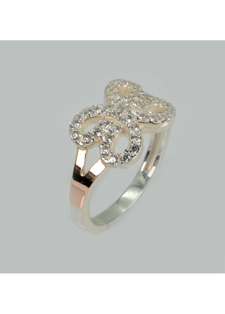 Серебряная кольца с золотыми вставками Silver Style (367112131)