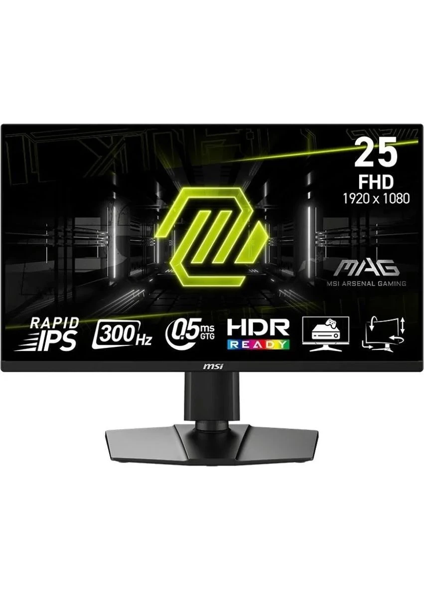 Монитор 24.5" MAG 255PXF 2xHDMI, DP, MM, IPS, 300Hz, 0.5ms, sRGB 120%, FreeSync, Pivot MSI (393483844)