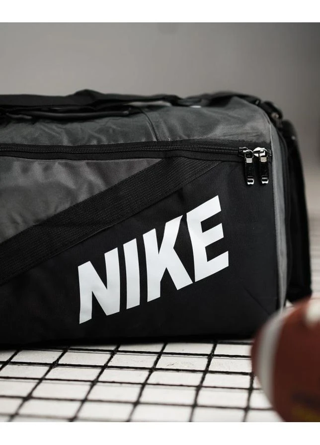 Спортивна сумка ТР6702, чорна з сірим, дорожня сумка, сумка для тренувань Nike (392962906)