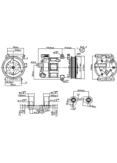 Компрессор кондиционера FORD TRANSIT (TT9) (06-) 2.2 TDCI CITROEN JUMPER (250) (06-) 2.2 HDI PEUGEOT BOXE 89348 Nissens (367830985)