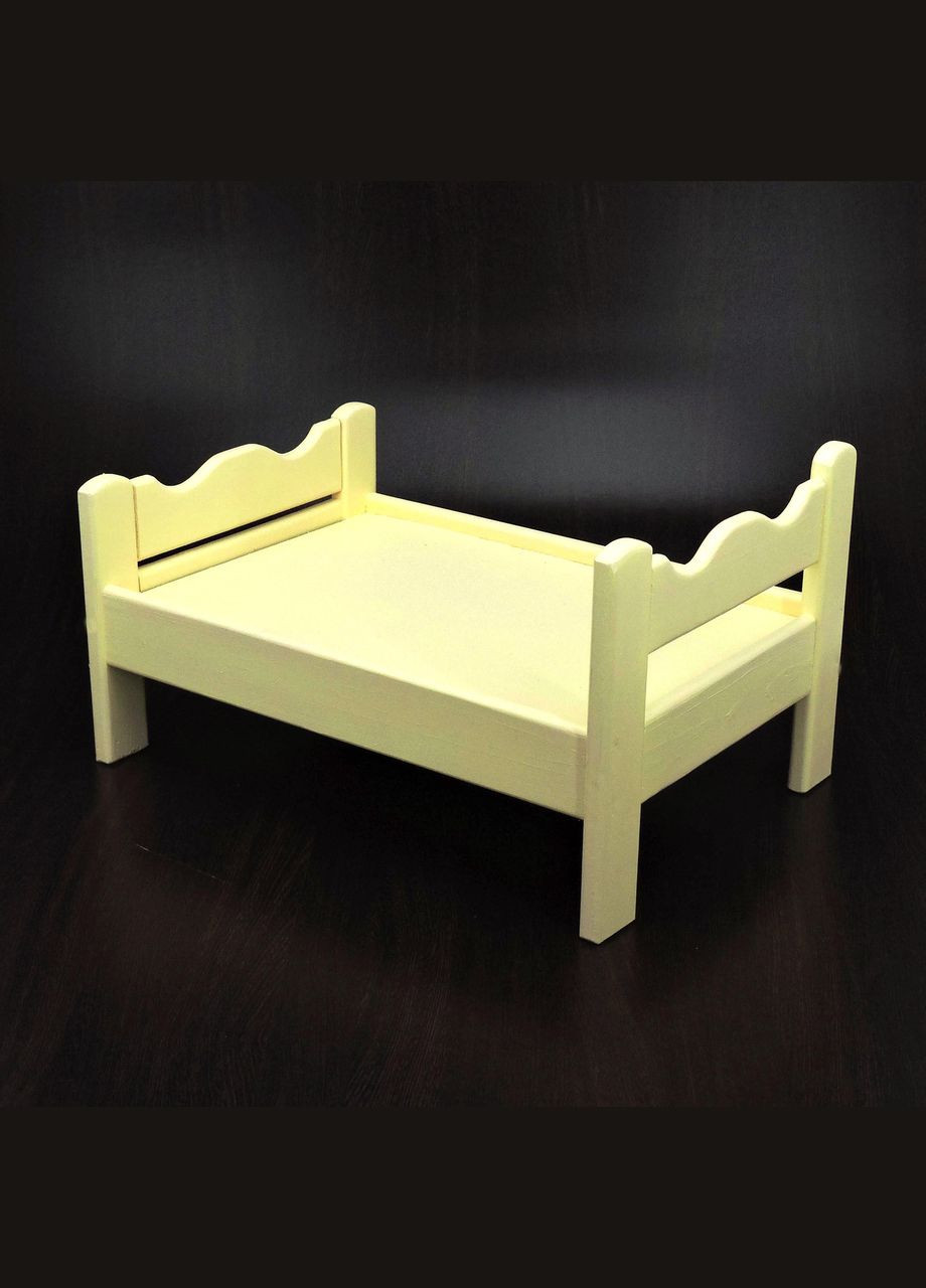 Ліжко для ляльок з дерева Аріель лимонад (КРТ-000151) No Brand (328605630)