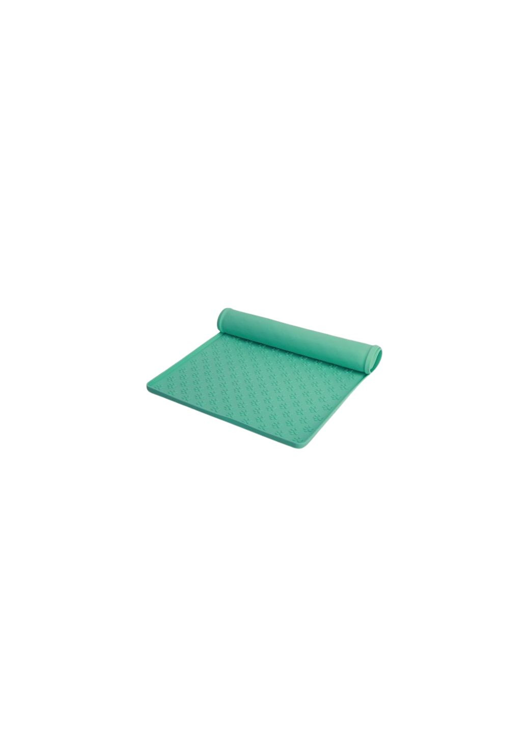 Силіконовий килимок під миску для собак та котів бірюзовий 48х30 см Ecotoys (270365798)