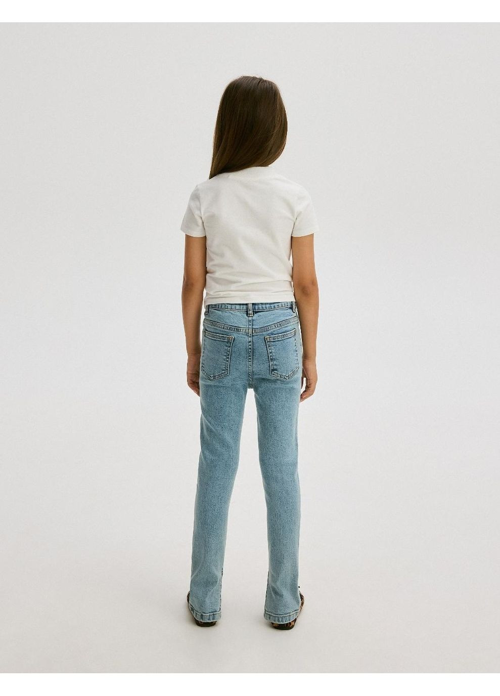 Синие демисезонные слим подростковые джинсы для девочки синие (25091102) Reserved